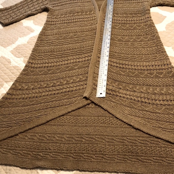 Chico’s 46”Long CableKnit Cardigan Sweater-💯% Cotton_PreOwned Perfect Condition - Picture 8 of 11